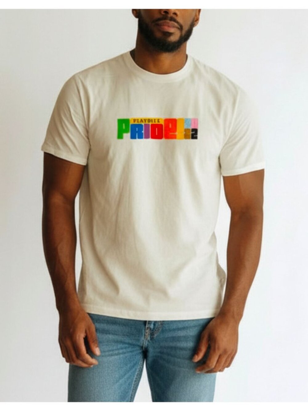 Playbill Pride 2022 Beige T-Shirt Gildan Softstyle Cotton Blend Size M